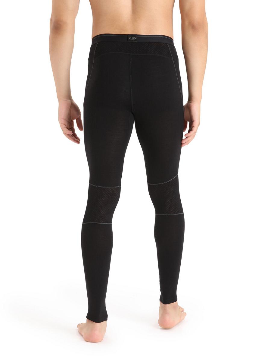 Icebreaker BodyfitZone™ Merino 150 Zone Thermal Férfi Leggings Fekete | HU 1140ZUTG